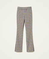 Pantaloni In Principe Di Galles Multicolor Donna Grigio Twinset Milano