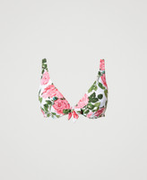 Triangle Bikini Top With Underwire Woman Patterned TWINSET Milano