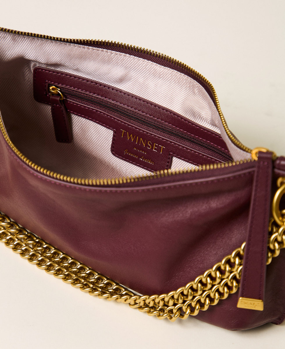 Borsa hobo in pelle con nappa Bordeaux Donna 262TD8250_00020_05