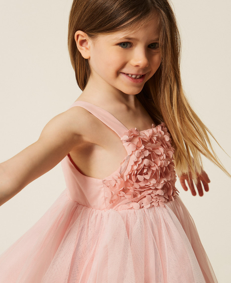 Abito corto baby in tulle a balze Pink Dancer Bambina 261GB2104_10021_04