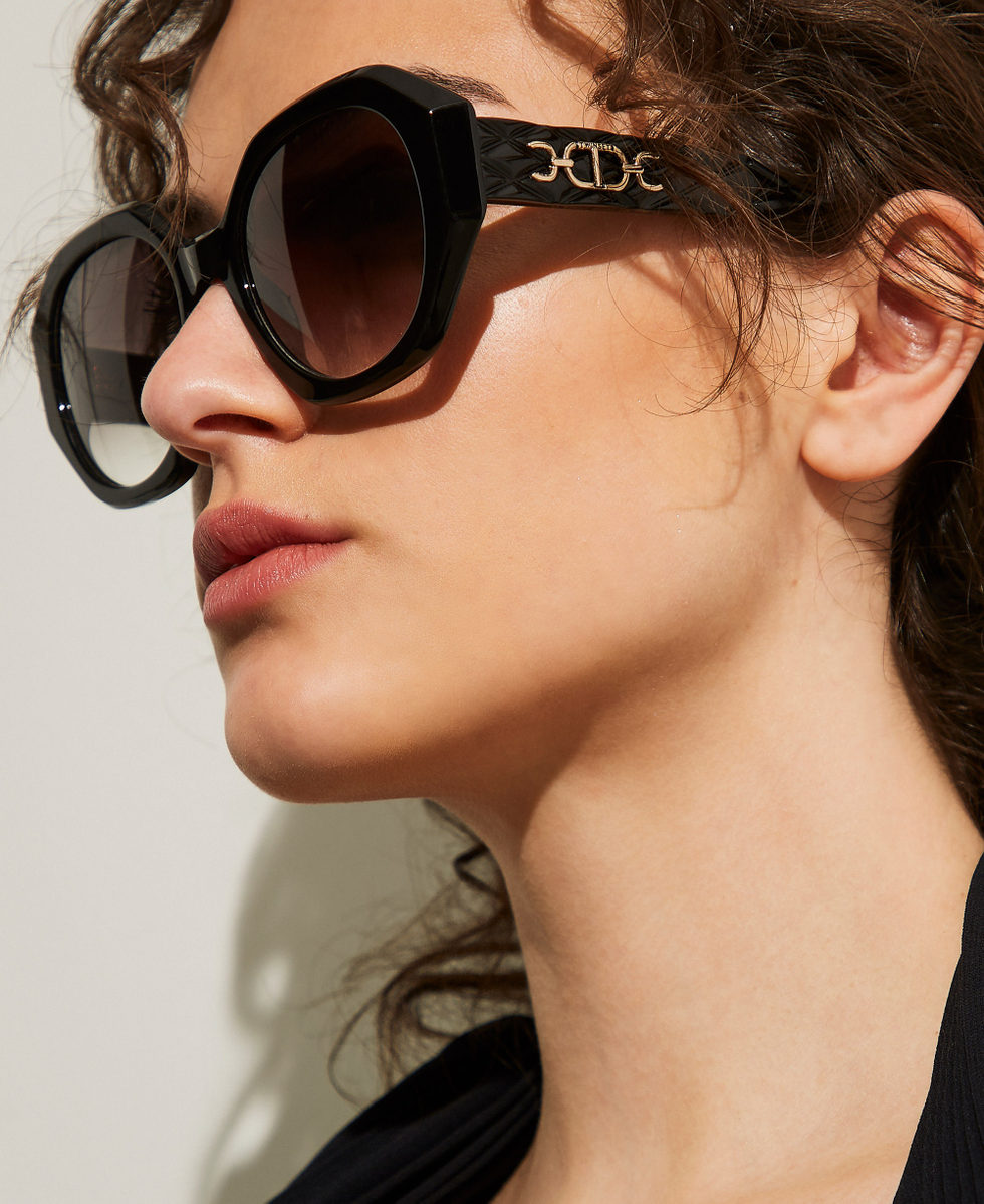 Lunettes de soleil oversize Noir Femme 999TZ5068_00006_T0