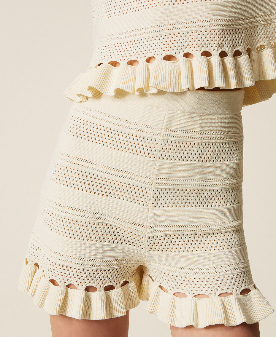 Knit shorts with ruffles Mother Of Pearl Woman 261TQ3011_00059_04