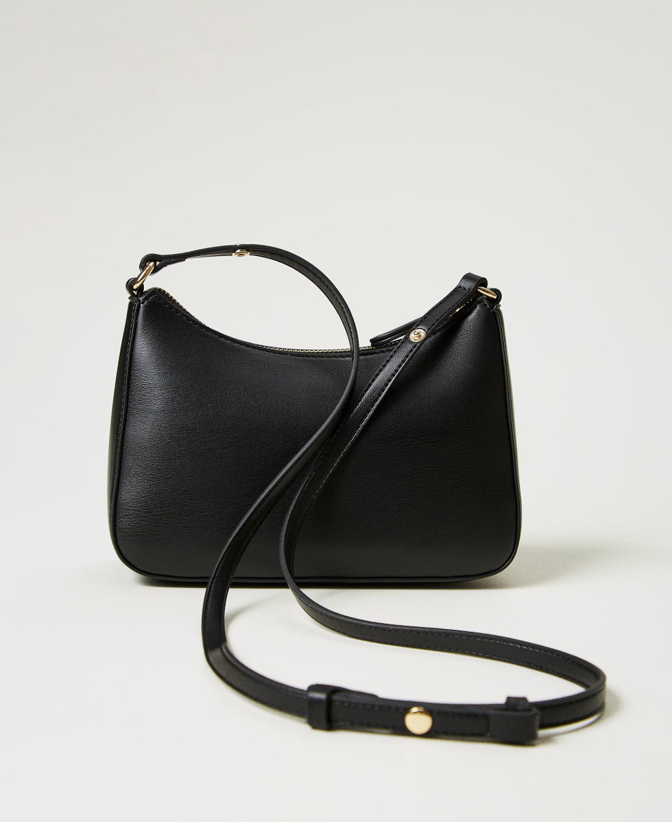 Mini hobo bag with logo Black Woman 251TH7021_00006_03