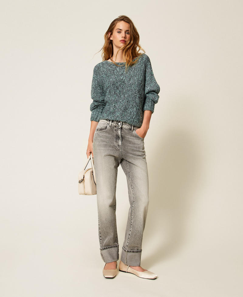 Mouline jumper Multicolour Green Woman 252AP3220_12707_T0