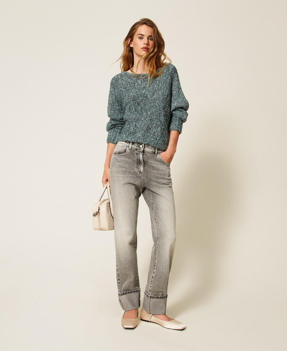 Mouline jumper Multicolour Green Woman 252AP3220_12707_T0