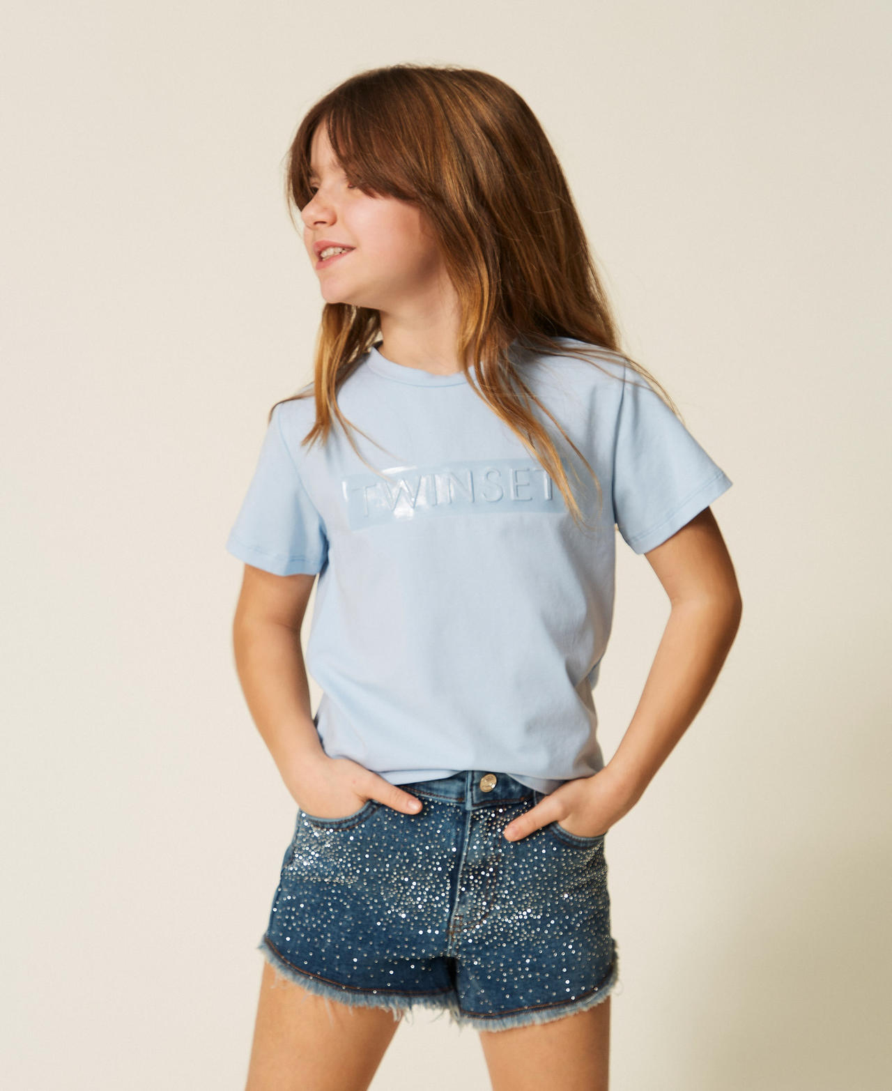 T-shirt regular avec imprimé glossy