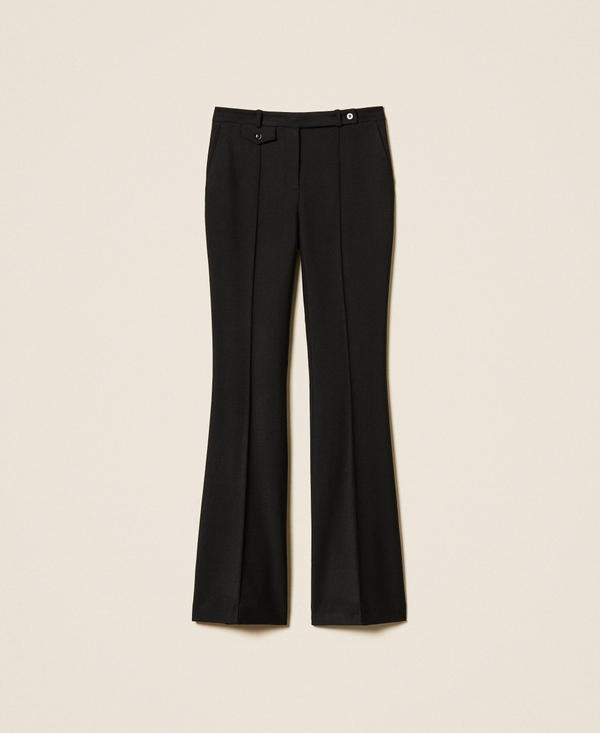 Pantalon évasé couture