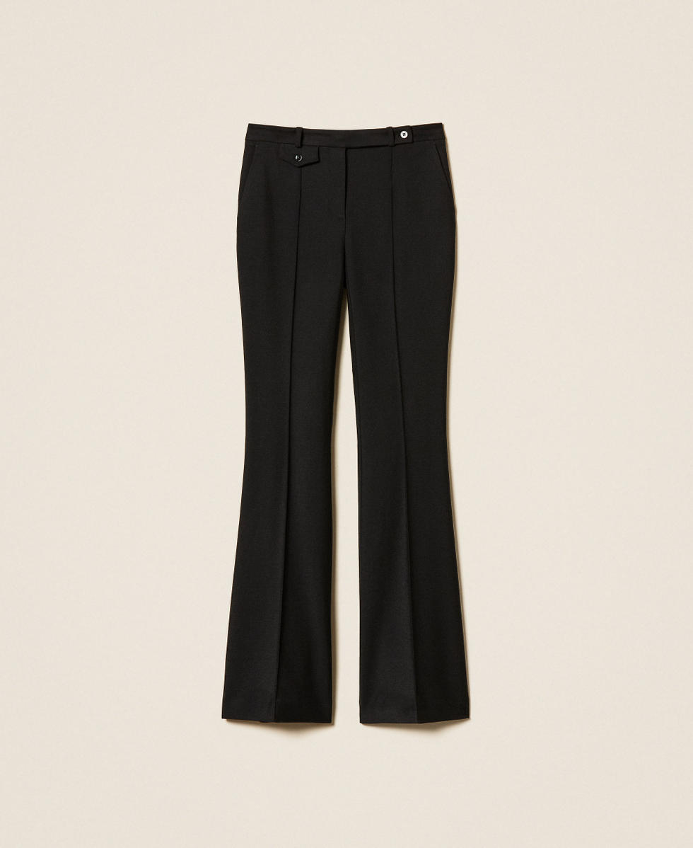 Flared tailored trousers