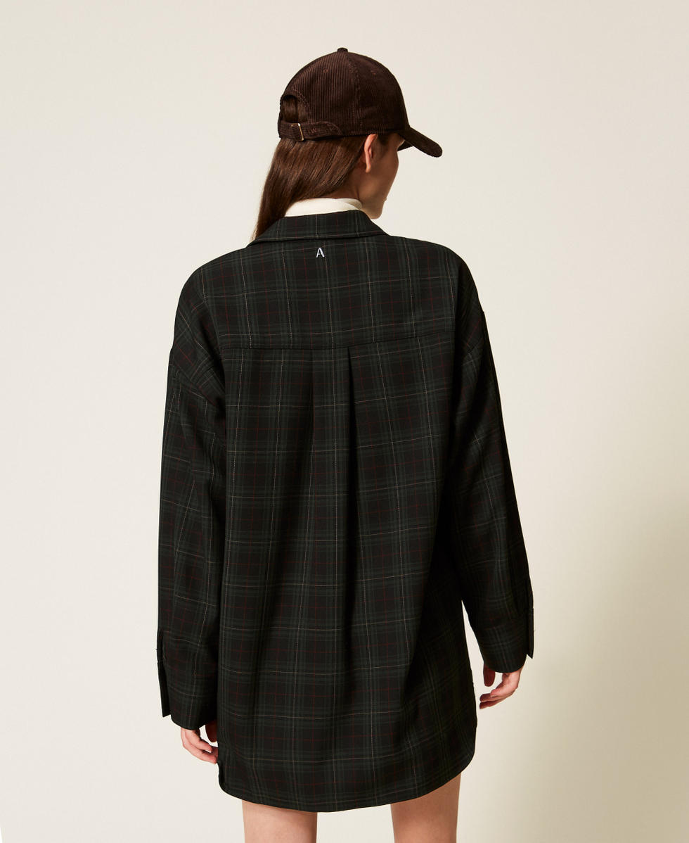 Chemise en tartan avec broderie Vert &laquo;&nbsp;Daily Tartan&nbsp;&raquo; Femme 252AT2134_12451_02
