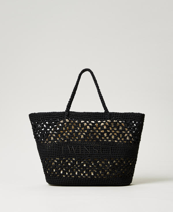 Borsa shopper ‘Bohemienne’ in cotone crochet