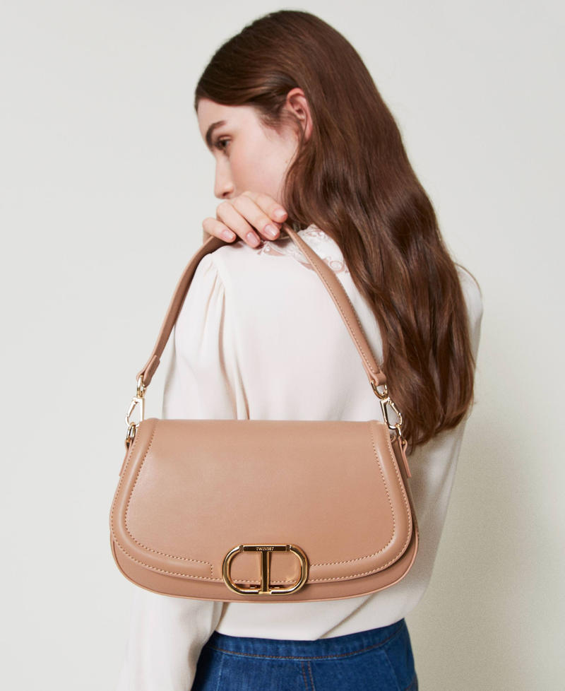 Borsa a tracolla ‘Brera’ con apertura Oval T Chocolate Malt Donna 242TD8291_11943_S0