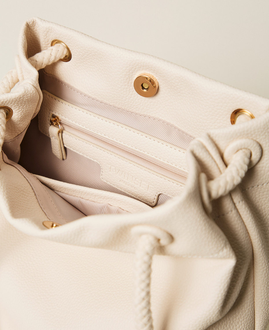 Bucket bag with rope handles Mother Of Pearl Woman 261TD8191_00059_04