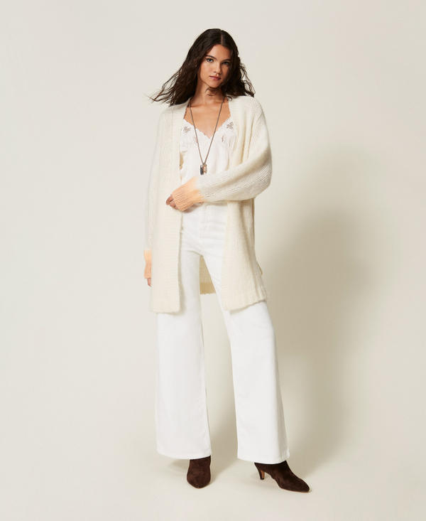 Cardigan Myfo en laine m&eacute;lang&eacute;e bicolore