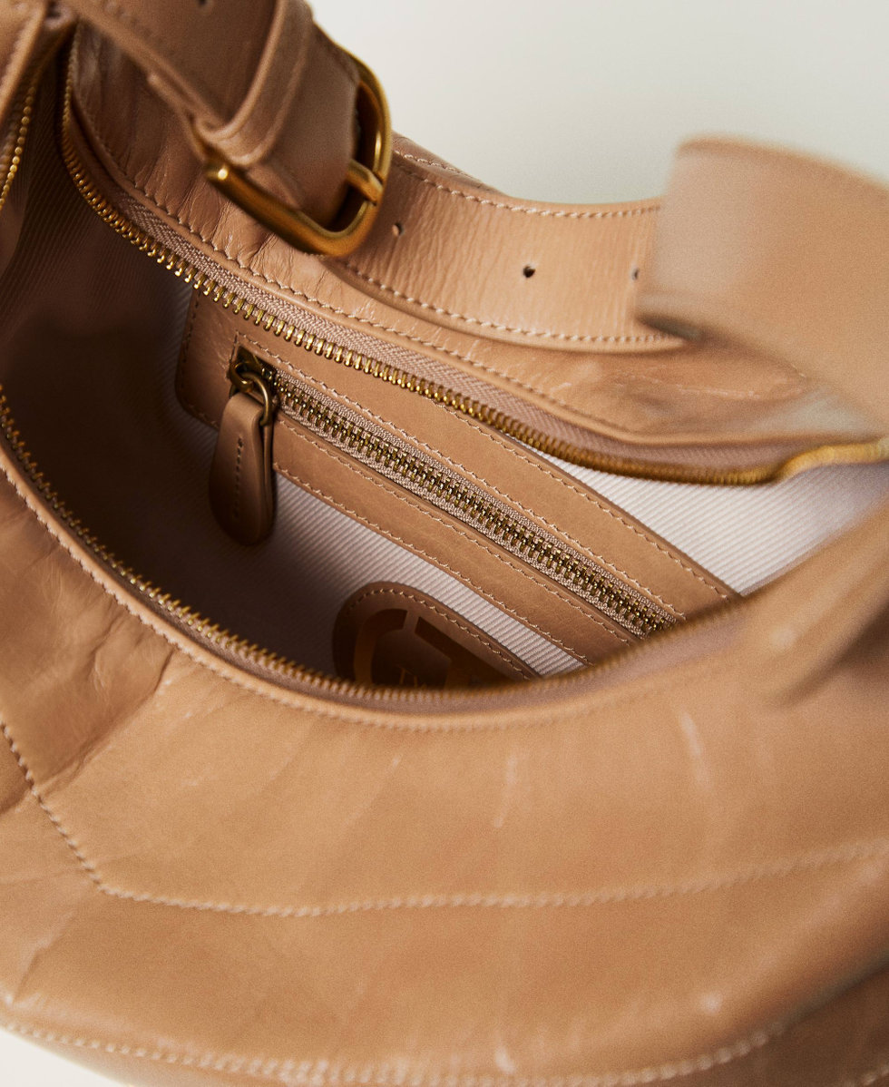 &lsquo;Madison&rsquo; leather hobo bag Rope Beige Woman 251TB7452_12145_04
