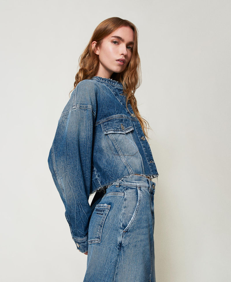 Giacca in jeans con tasche Denim Chiaro Donna 251AP2380_11453_01
