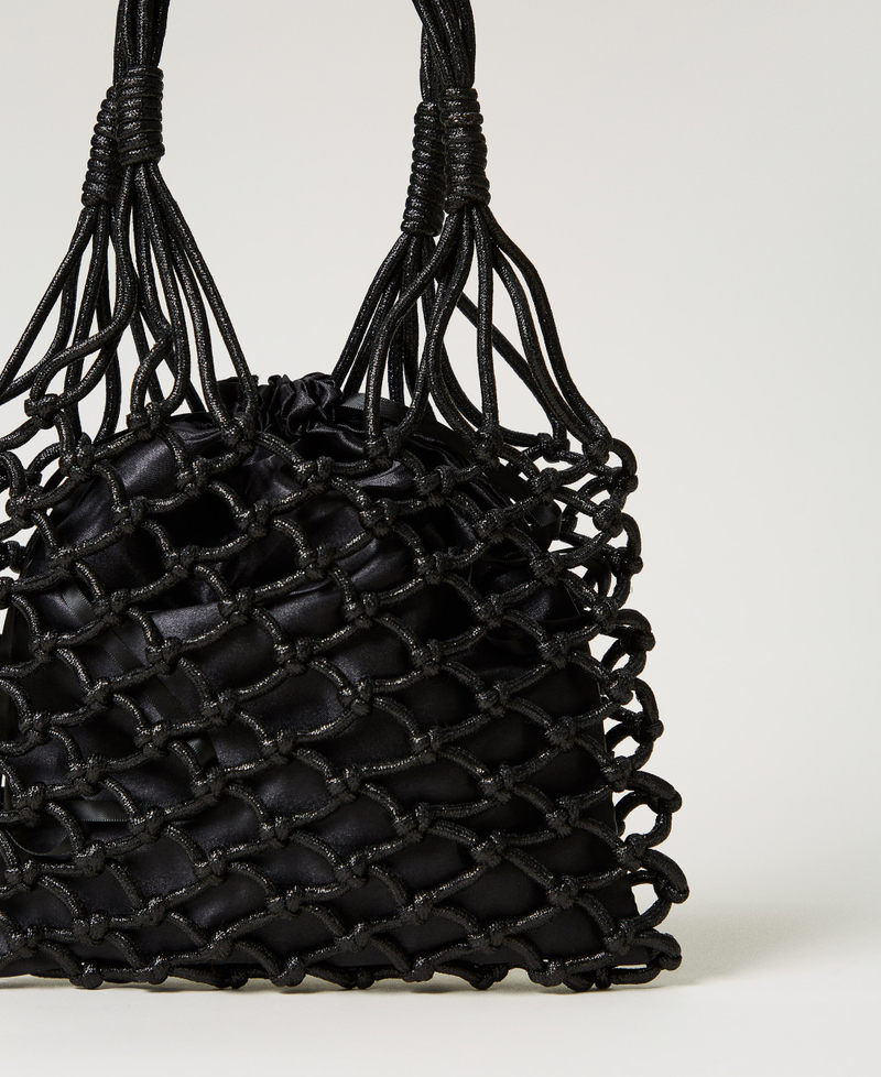 ‘Alizée‘ lurex mesh shopper Black Woman 251TD8250_00006_03