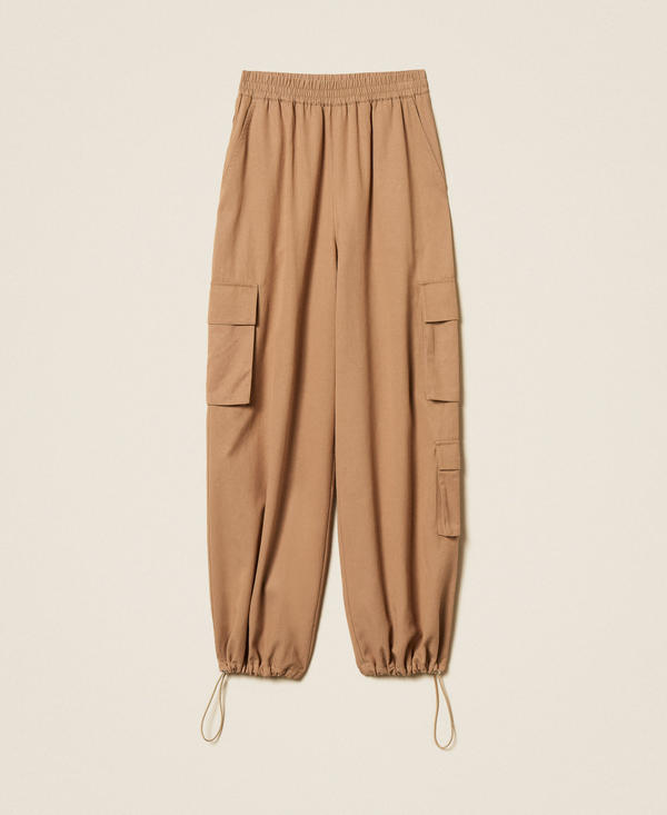 Lyocell and cotton joggers