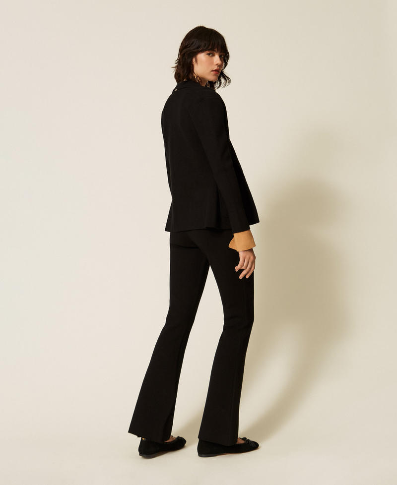 Flared knit trousers Black Woman 262AP3253_00006_03