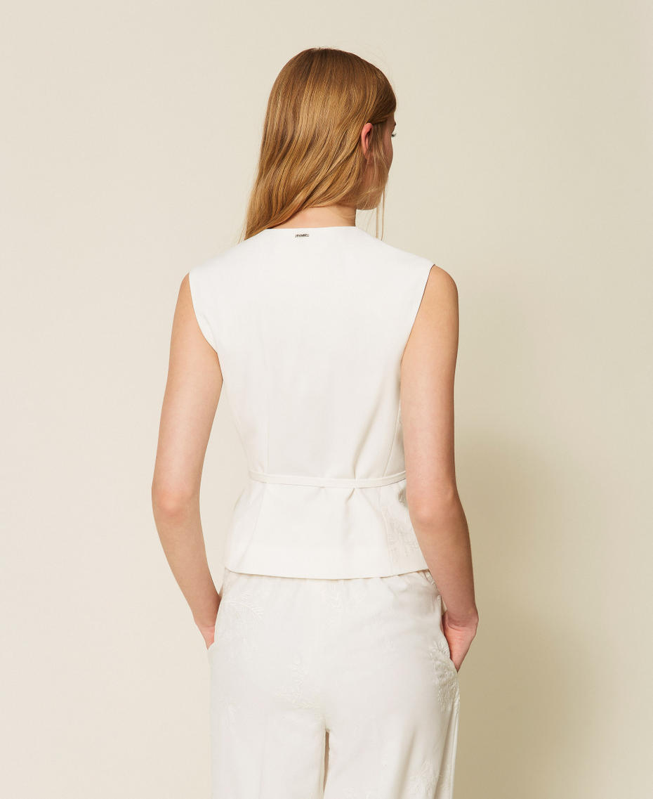 Embroidered waistcoat with belt Lily Woman 261TE2021_00381_03