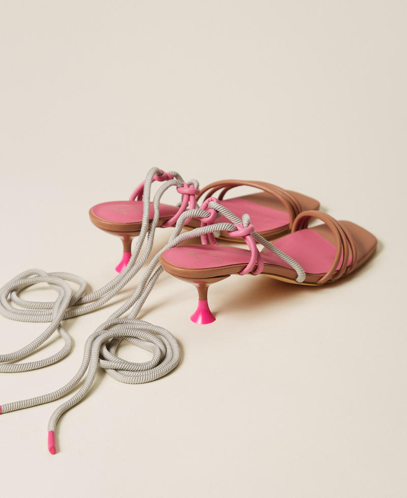 MYFO colour block sandals Nude Beige Woman 261AQT010_13195_03