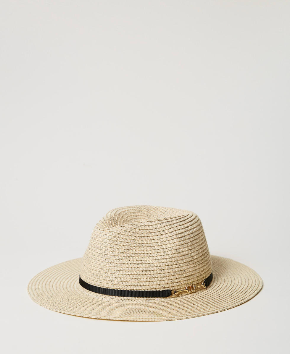 Hat with Oval T clasp Straw Woman 251TA4290_00193_01