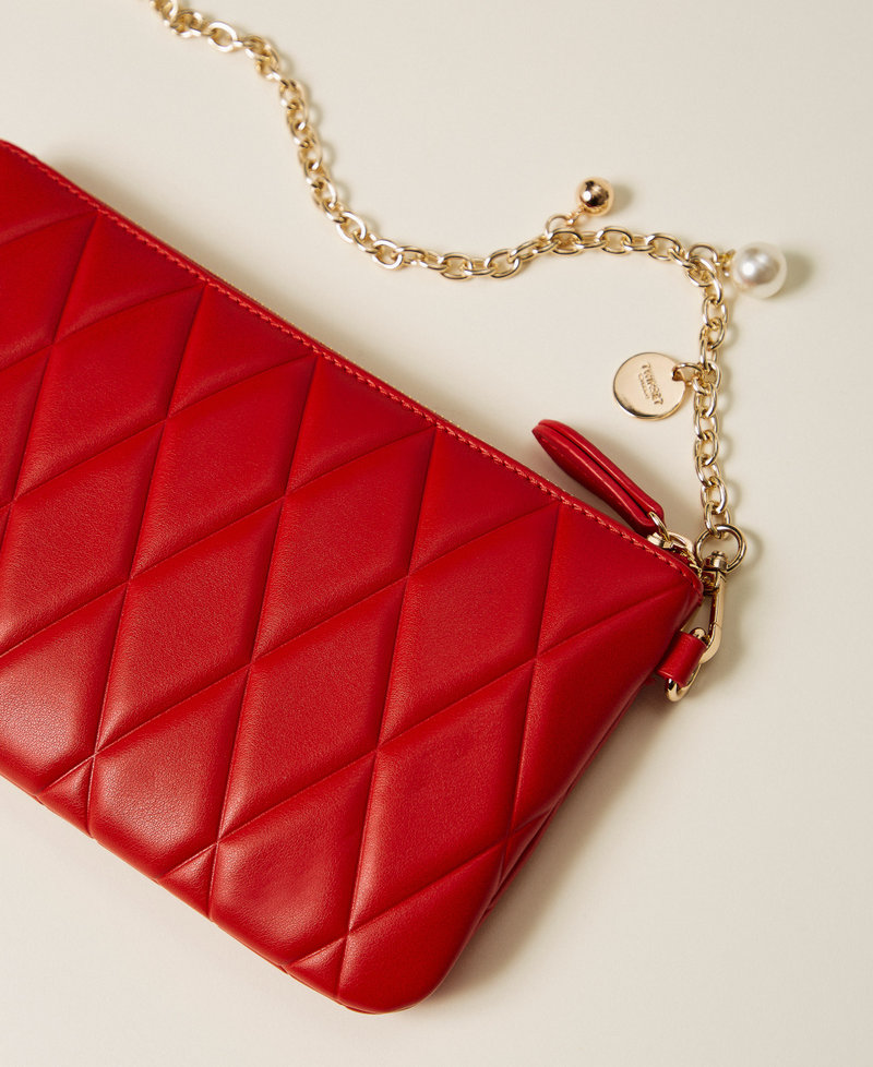 Mini quilted bag with logo Red Woman 261TH7035_00015_03