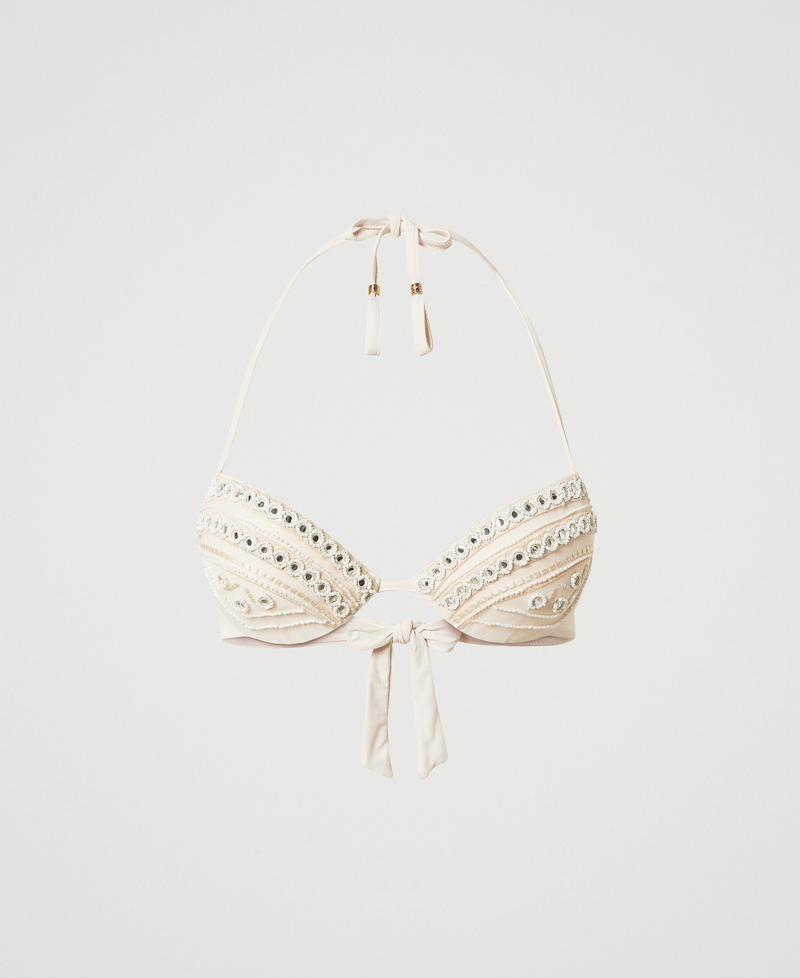 Push-up da bagno con ricamo Ricamo Almond Beige / Dark Almond Beige Donna 251LMMF44_12376_S0