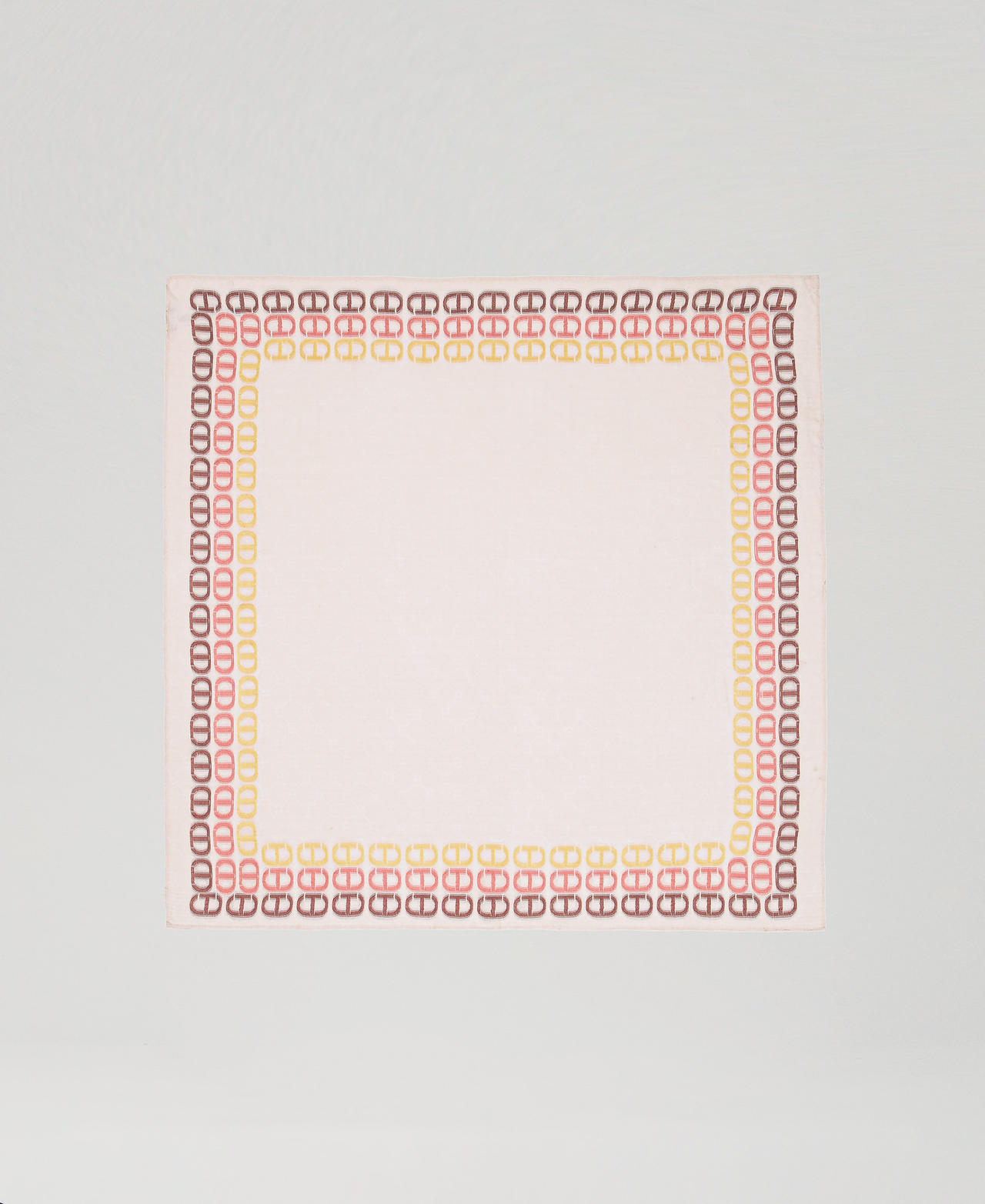 Jacquard keffiyeh with multicoloured Oval T Parisienne Pink Multicolour Jacquard Woman 251TA4230_12214_05