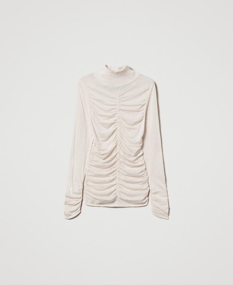 Gathered turtleneck jumper Off White Woman 242AT3051_00526_S0