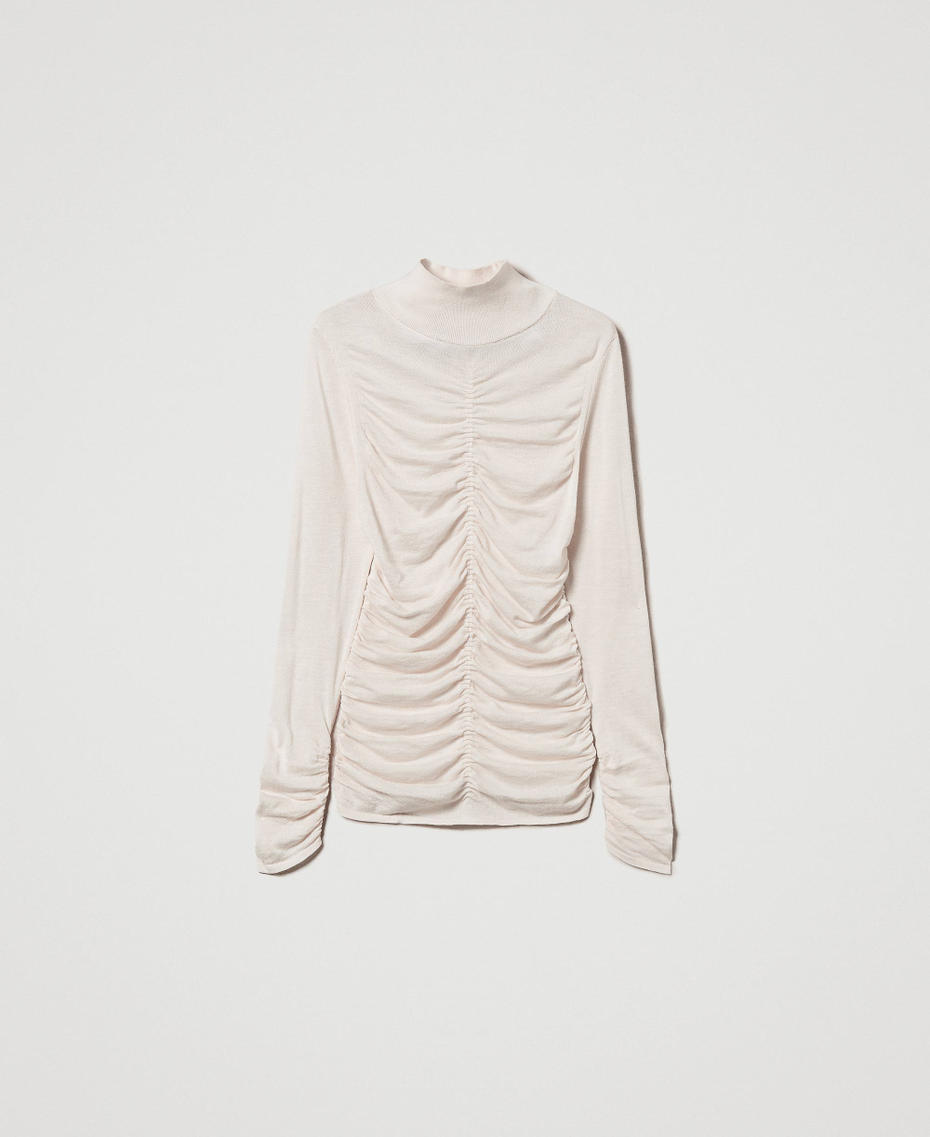 Gathered turtleneck jumper Off White Woman 242AT3051_00526_S0