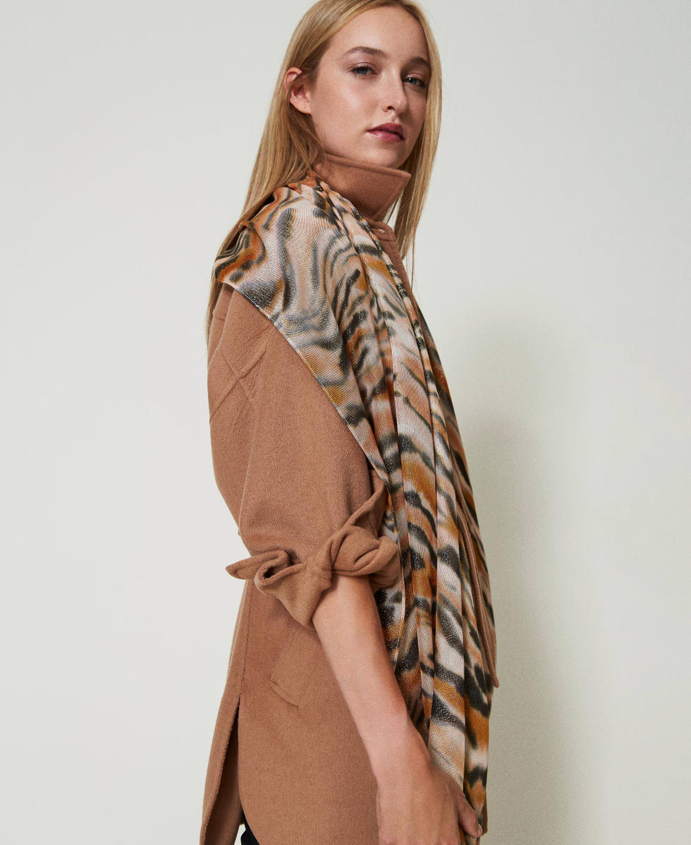 スカーフ TWINSET FW25 STOLA ST. ANIMALIER (252TA4610 12737) Stola con stampa animalier Donna, Fantasia | TWINSET Milano