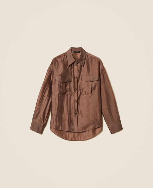 Voile shirt with pockets