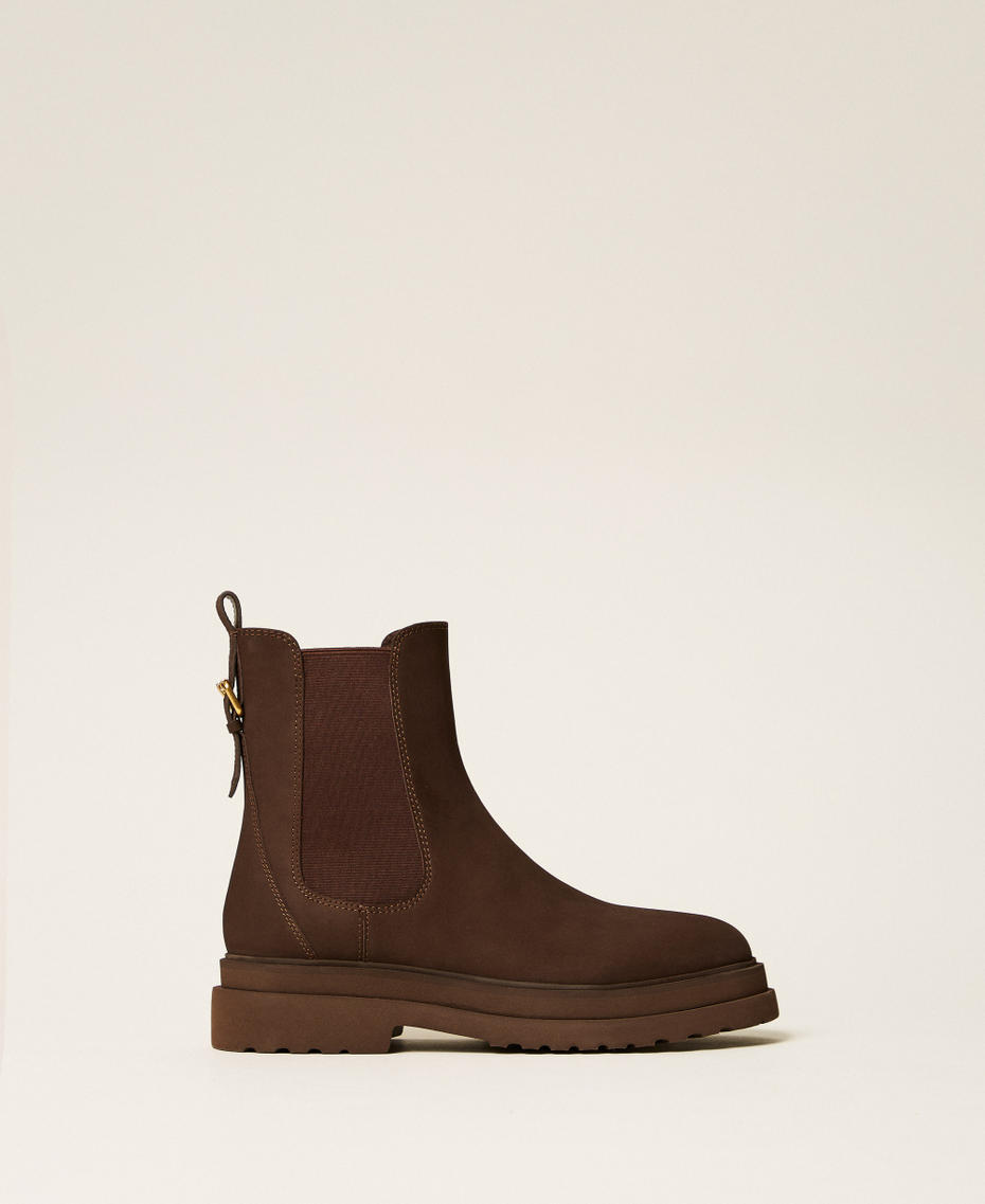 Leather Chelsea boots Coffee Woman 262TGT098_00203_01