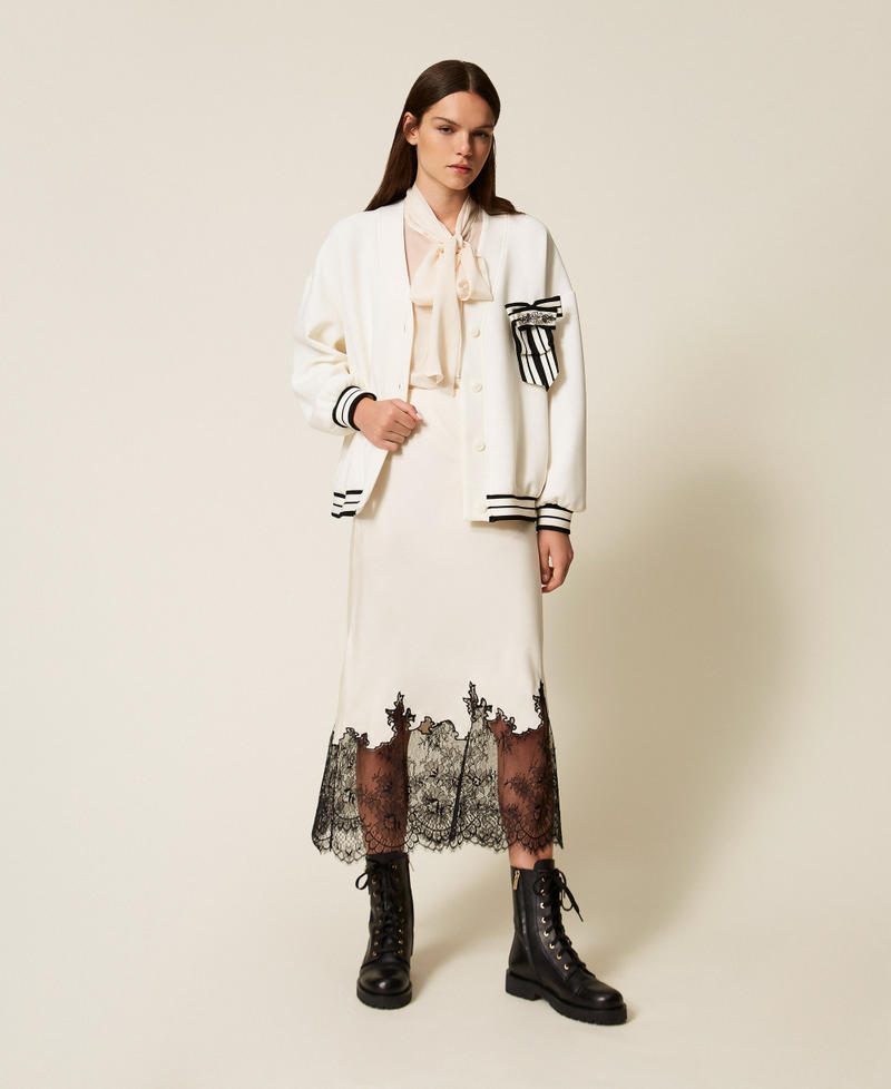 Scuba cardigan with brooch Off White Woman 252LL2GBB_00526_02