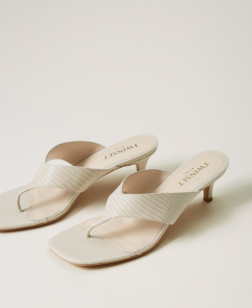 Leather thong mule sandals Sand Tejus Woman 251TGT172_12385_02