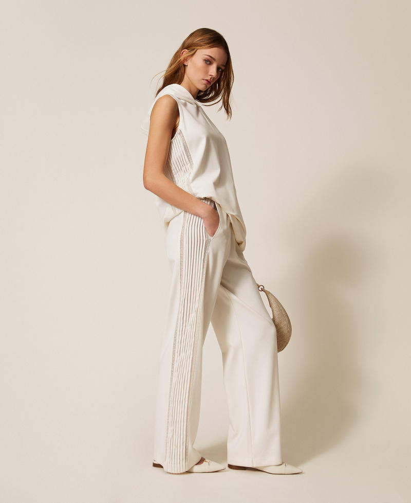 Recycled cr&ecirc;pe de Chine trousers Lily Woman 261TE2050_00381_01