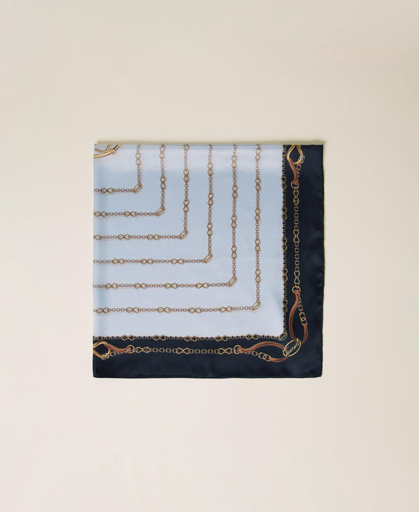 Foulard con stampa catena