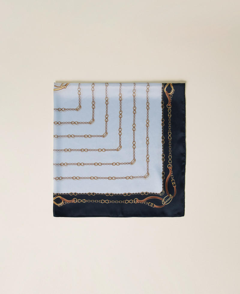 Foulard con stampa catena Stampa Chains Blue Jasmine Donna 261TA4400_13278_01