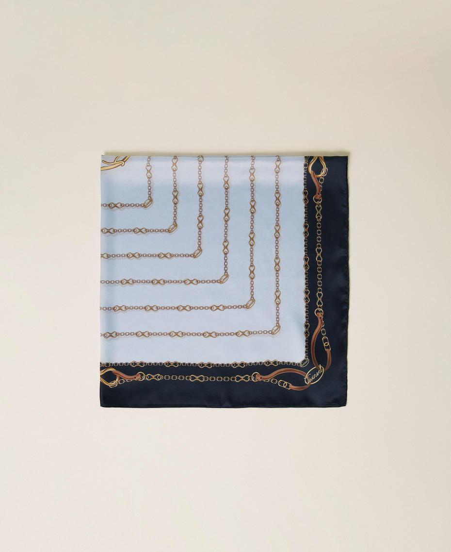 Foulard con stampa catena Stampa Chains Blue Jasmine Donna 261TA4400_13278_01
