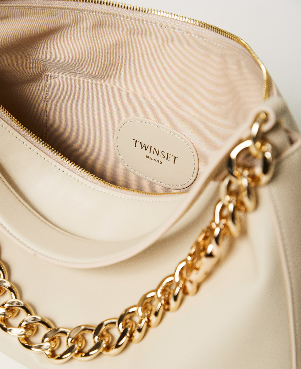 'Liliane' medium leather bag "Parchment" Beige Woman 252TB7161_07222_03