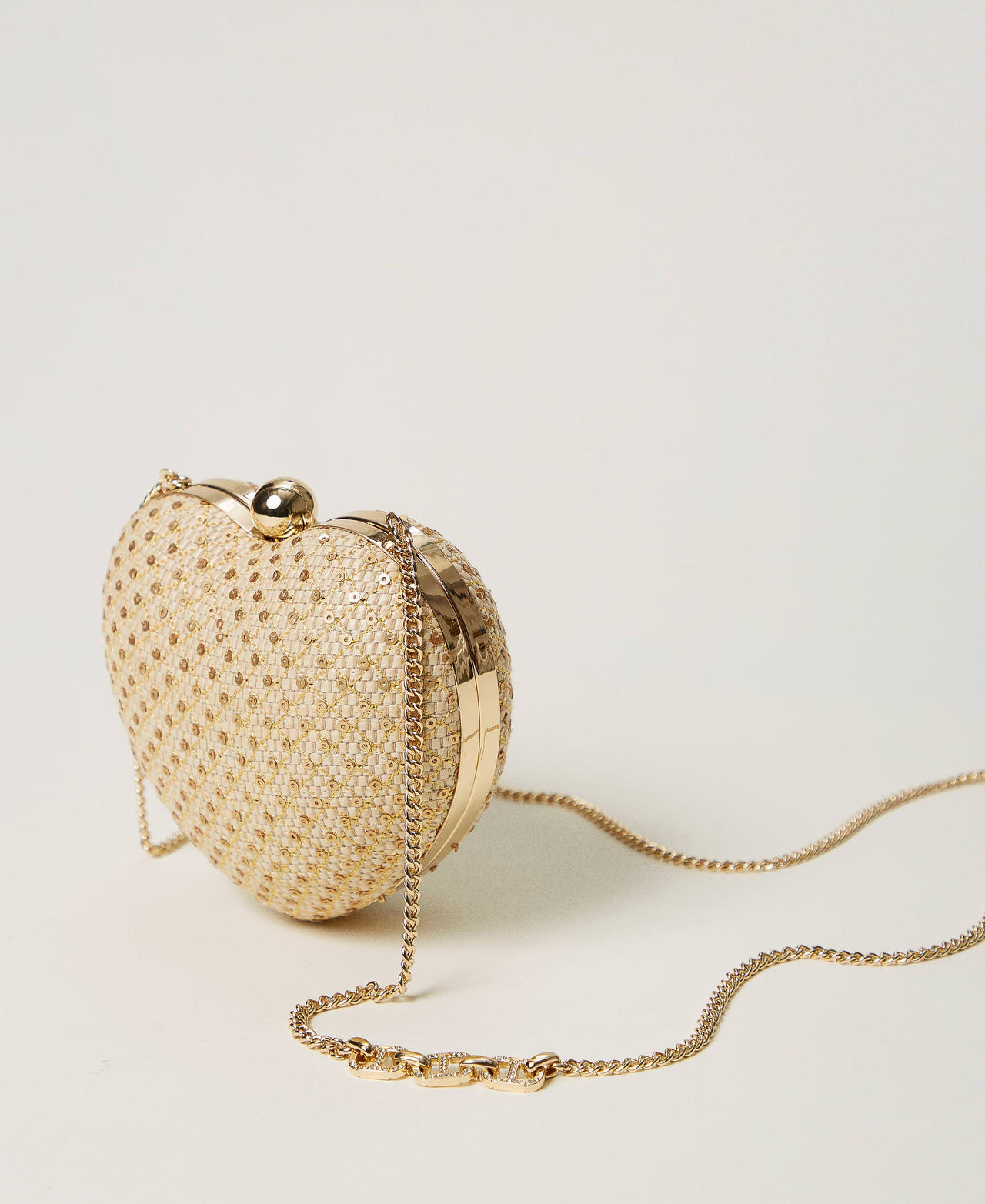 Borsa clutch 'Coup de Coeur' con paillettes Paglia Donna 251TB7200_00193_02