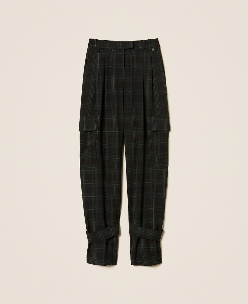 Tartan cargo trousers