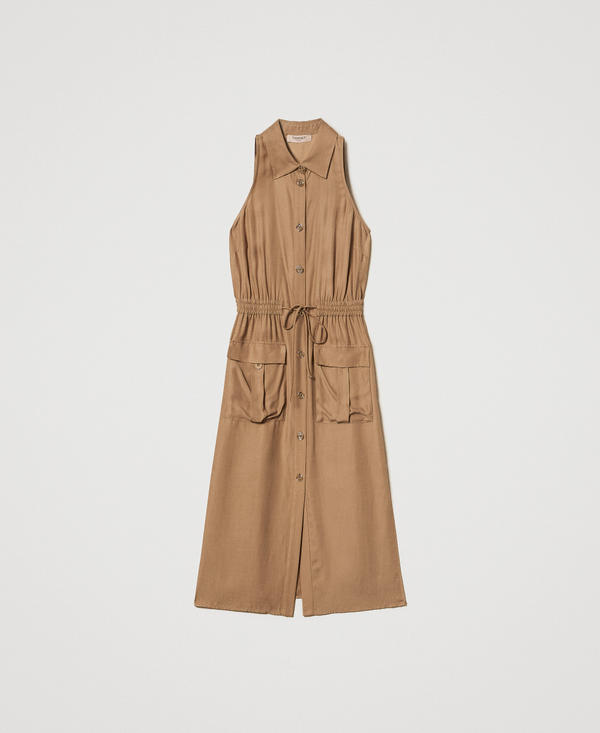 Long envers satin dress