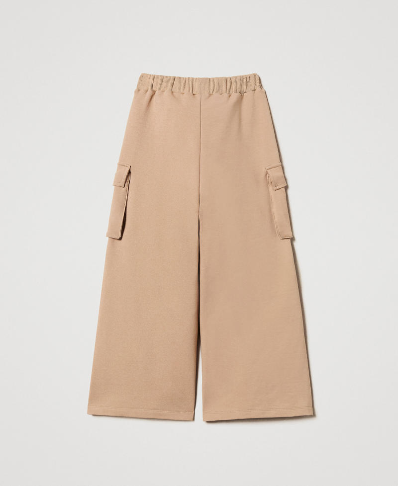 Plush palazzo trousers Beige Hemp Girl 251GJ2586_00310_S1
