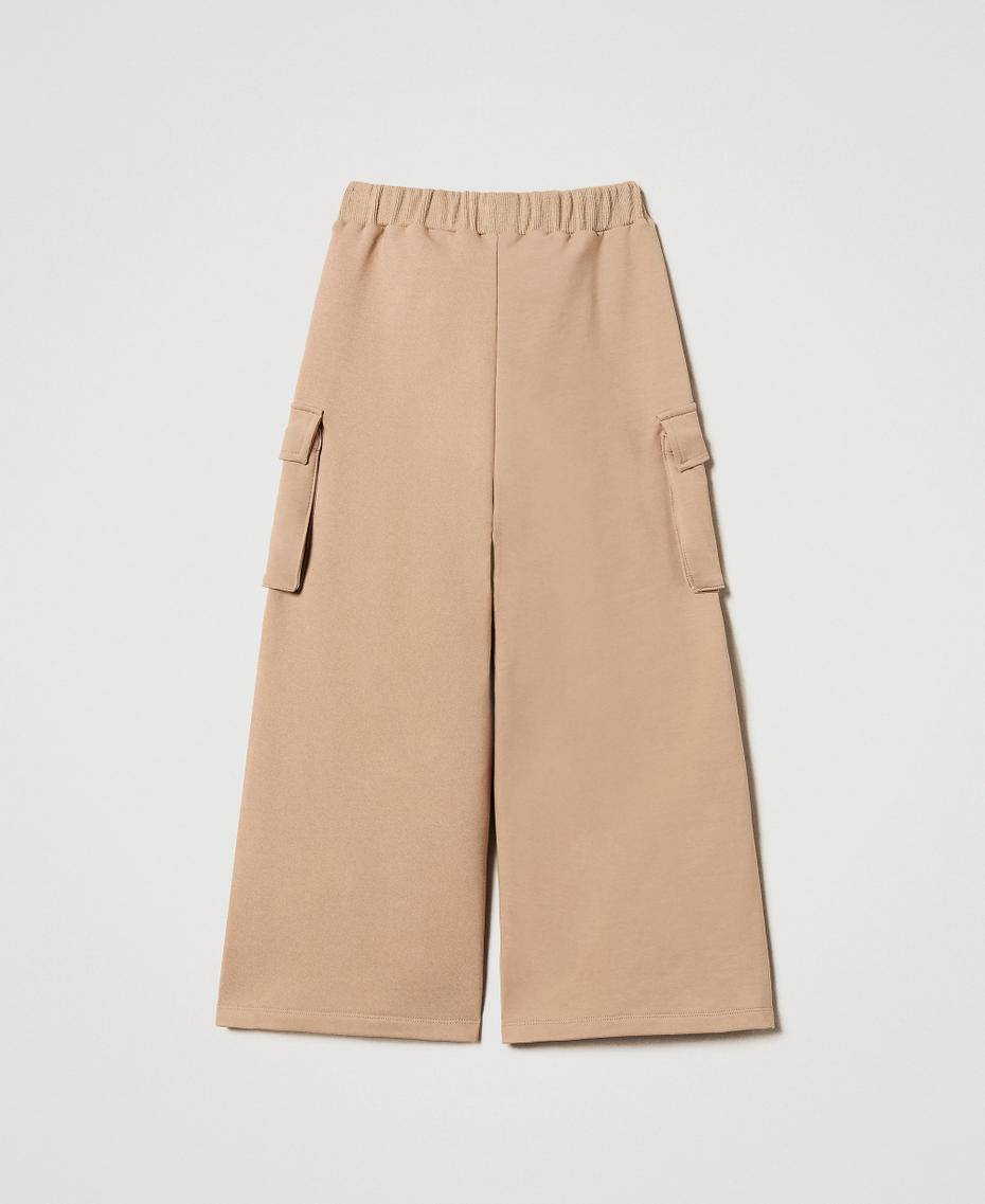 Plush palazzo trousers Beige Hemp Girl 251GJ2586_00310_S1