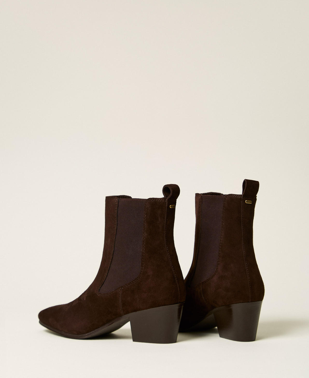 Suede ankle boots Coffee Woman 262TGT040_00203_03