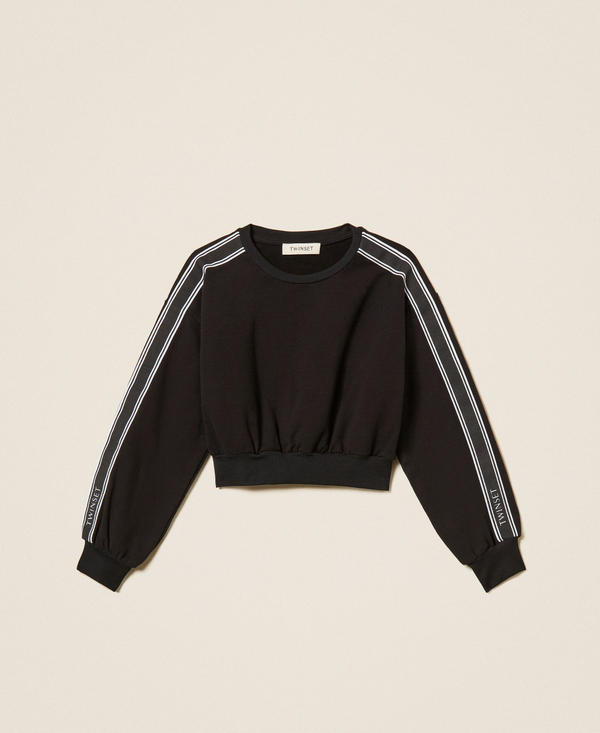 Sweatshirt with logo bands