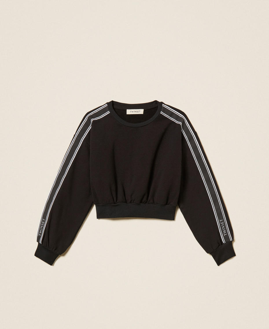 Sweatshirt with logo bands Black Girl 262GJ2283_00006_S0