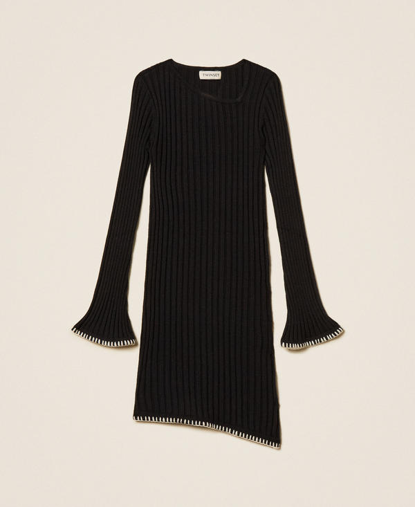 Short rib knit dress