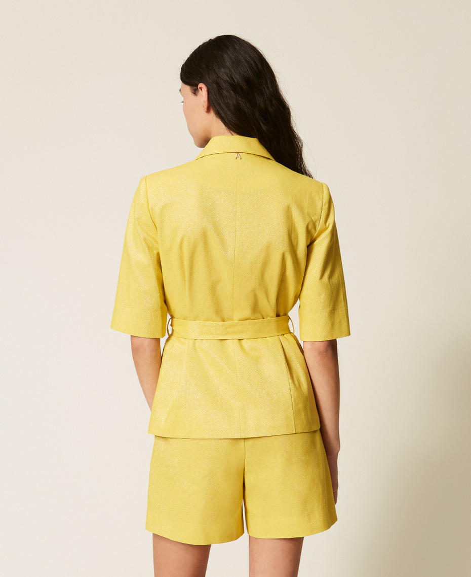 Linen blend blazer with lurex Argan Lurex Woman 261AT2070_13459_03